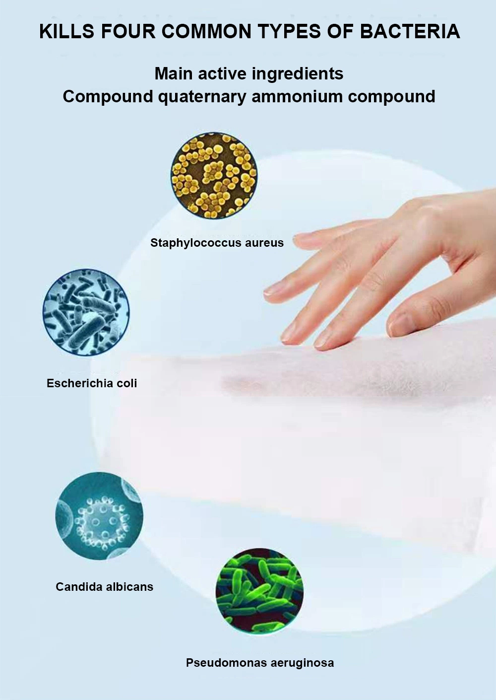 Customized Cleaning Disinfectant Antibacterial Complex Chlorine Disinfectant Wipes for Medical Equipment Made in China